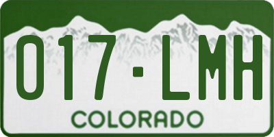 CO license plate 017LMH
