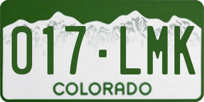 CO license plate 017LMK