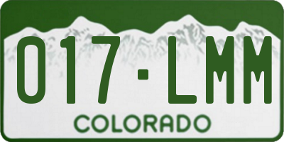 CO license plate 017LMM