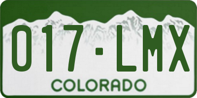 CO license plate 017LMX