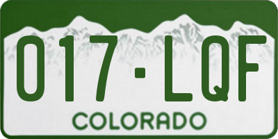 CO license plate 017LQF