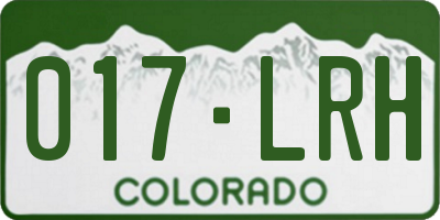 CO license plate 017LRH