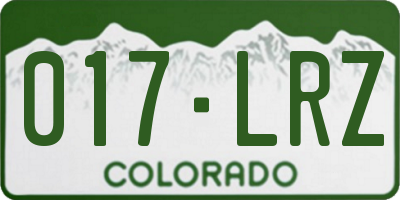 CO license plate 017LRZ