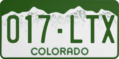 CO license plate 017LTX