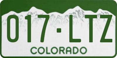 CO license plate 017LTZ