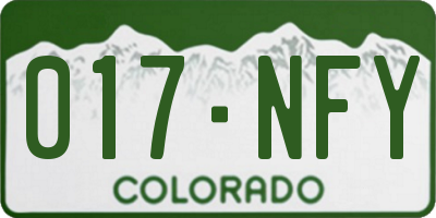 CO license plate 017NFY