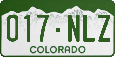 CO license plate 017NLZ