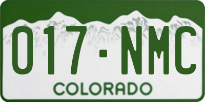 CO license plate 017NMC