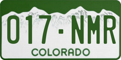 CO license plate 017NMR
