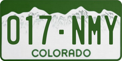 CO license plate 017NMY