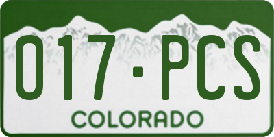 CO license plate 017PCS