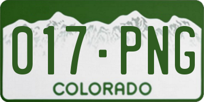 CO license plate 017PNG