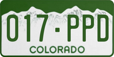 CO license plate 017PPD