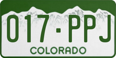 CO license plate 017PPJ