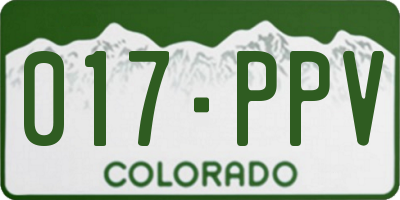 CO license plate 017PPV