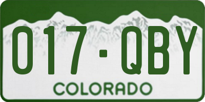 CO license plate 017QBY