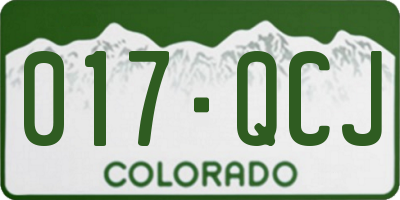 CO license plate 017QCJ