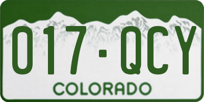 CO license plate 017QCY
