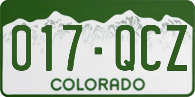 CO license plate 017QCZ