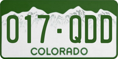 CO license plate 017QDD