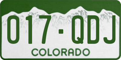 CO license plate 017QDJ