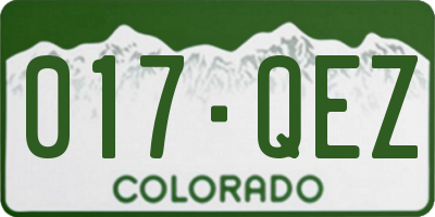 CO license plate 017QEZ