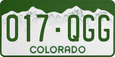 CO license plate 017QGG