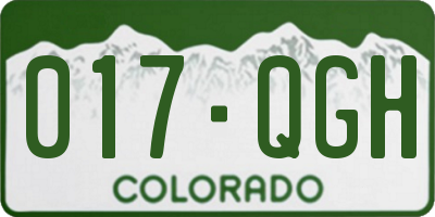 CO license plate 017QGH