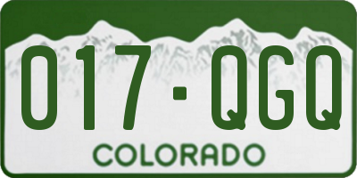 CO license plate 017QGQ