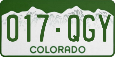 CO license plate 017QGY