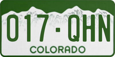 CO license plate 017QHN