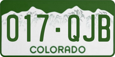 CO license plate 017QJB
