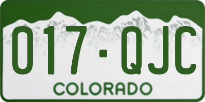 CO license plate 017QJC