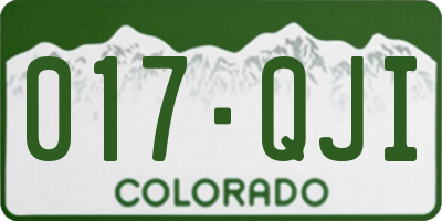 CO license plate 017QJI