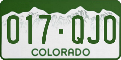 CO license plate 017QJO