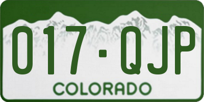 CO license plate 017QJP