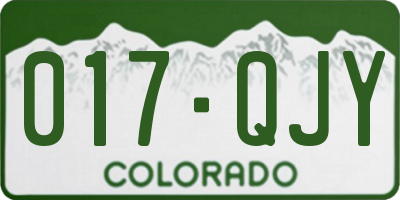 CO license plate 017QJY