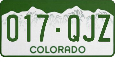 CO license plate 017QJZ