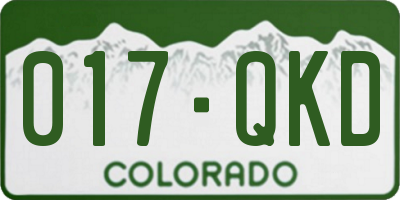 CO license plate 017QKD