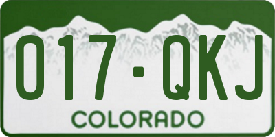 CO license plate 017QKJ