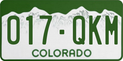 CO license plate 017QKM