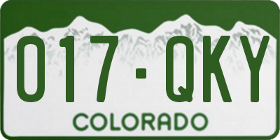 CO license plate 017QKY