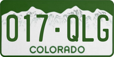 CO license plate 017QLG