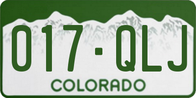CO license plate 017QLJ