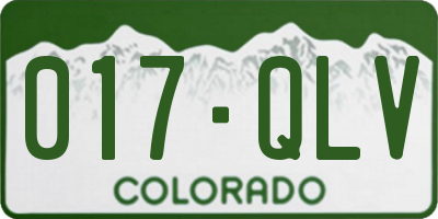 CO license plate 017QLV