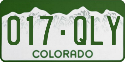 CO license plate 017QLY