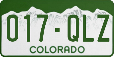 CO license plate 017QLZ