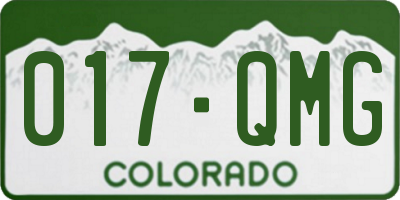 CO license plate 017QMG