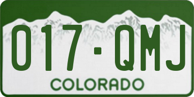 CO license plate 017QMJ