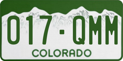 CO license plate 017QMM